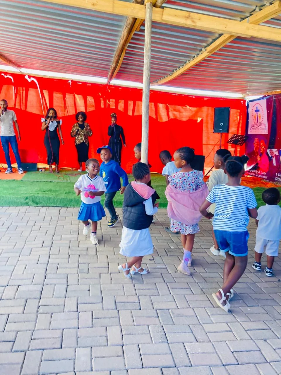 Community gathering young people